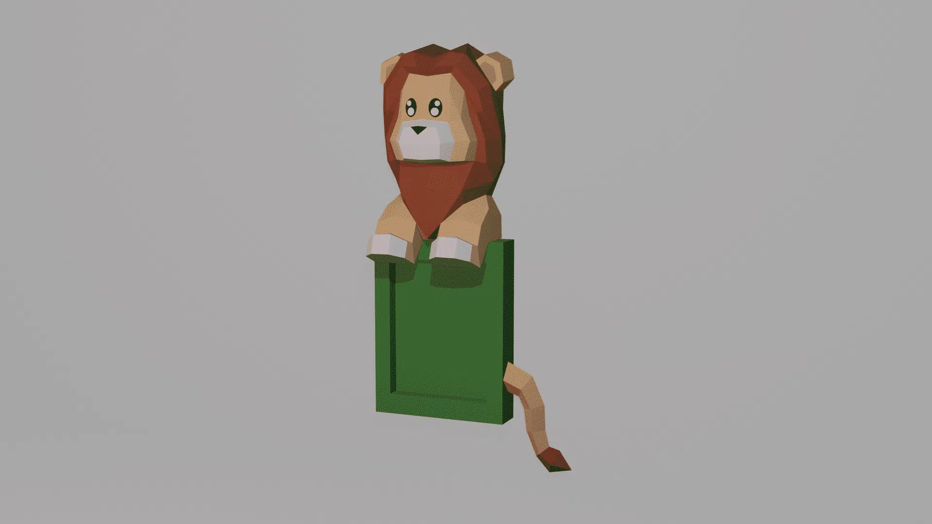 Lijst met leeuw papercraft 3D, weergave 5