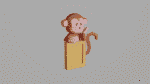 3D Papercraft Monkey Photo Frame