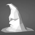 Papercraft of the Sorting Hat in origami 3D