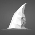Papercraft of the Sorting Hat in origami 3D