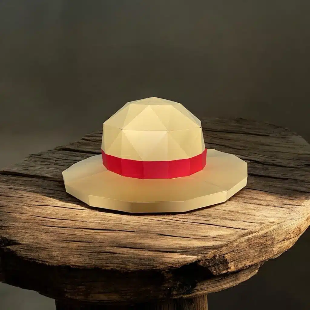 Chapeau de Luffy de One Piece en papercraft 3D