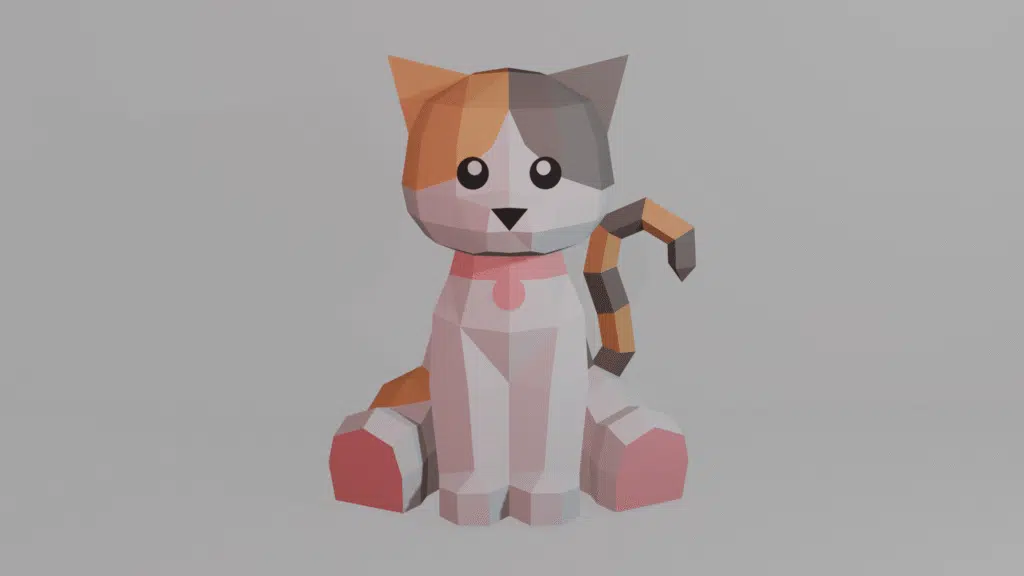 3D-Papercraft-Kätzchen