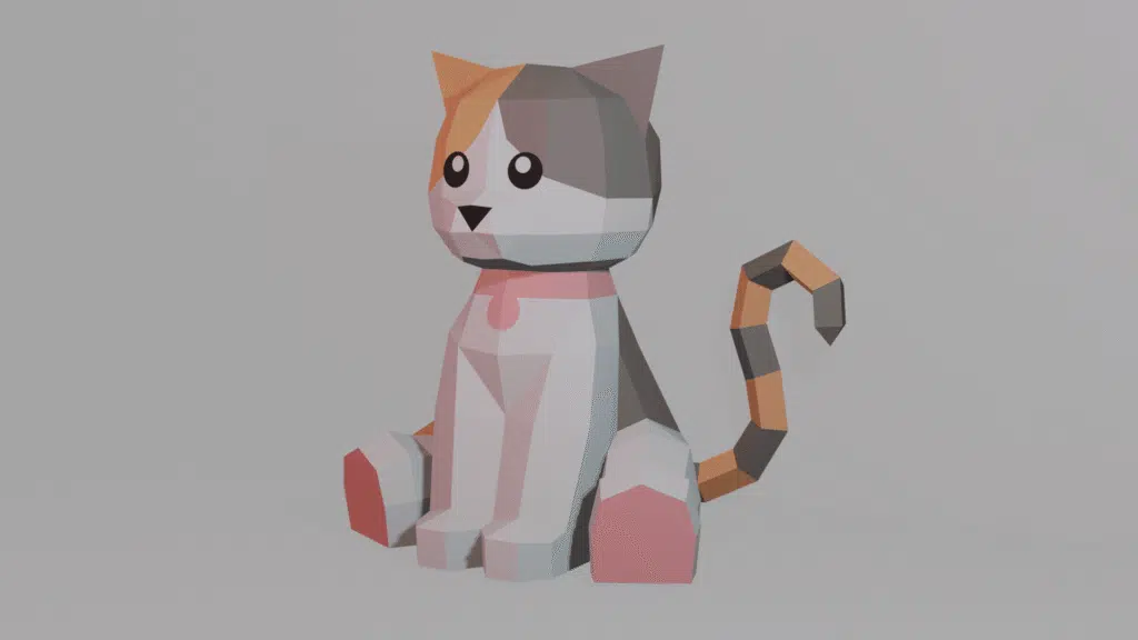 3D-Papercraft-Kätzchen