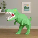 Papercraft de T-Rex en origami 3D