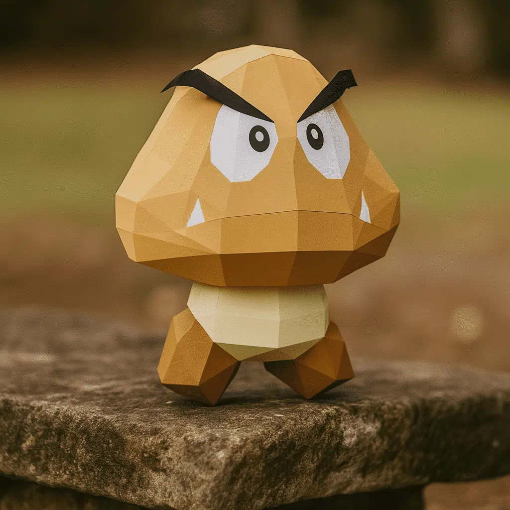 Goomba Papercraft als 3D-Origami