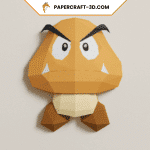 Papercraft de Goomba en origami 3D
