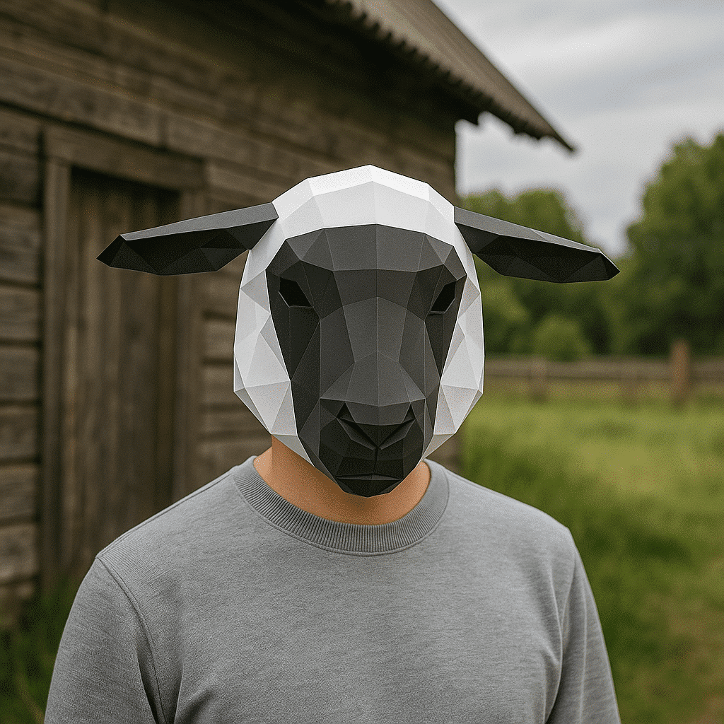 3D Papercraft Sheep Mask 3D Papercraft Sheep Mask