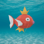 Pokémon magickarp in papercraft 3D