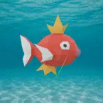 Magicarpe de Pokémon en papercraft 3D