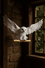 Papercraft owl Hedwig in origami