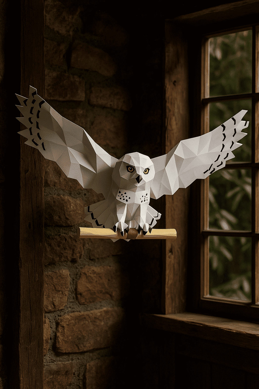 Chouette Edwige de Harry Potter en papercraft 3D Chouette Edwige de Harry Potter en papercraft 3D