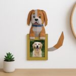 Cadre photo d'un chien en papercraft 3D