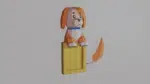 3D-Papercraft-Fotorahmen mit Hund