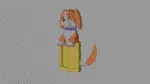 3D-Papercraft-Fotorahmen mit Hund