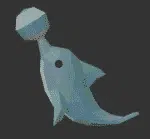 Papercraft dolfijn, weergave 2