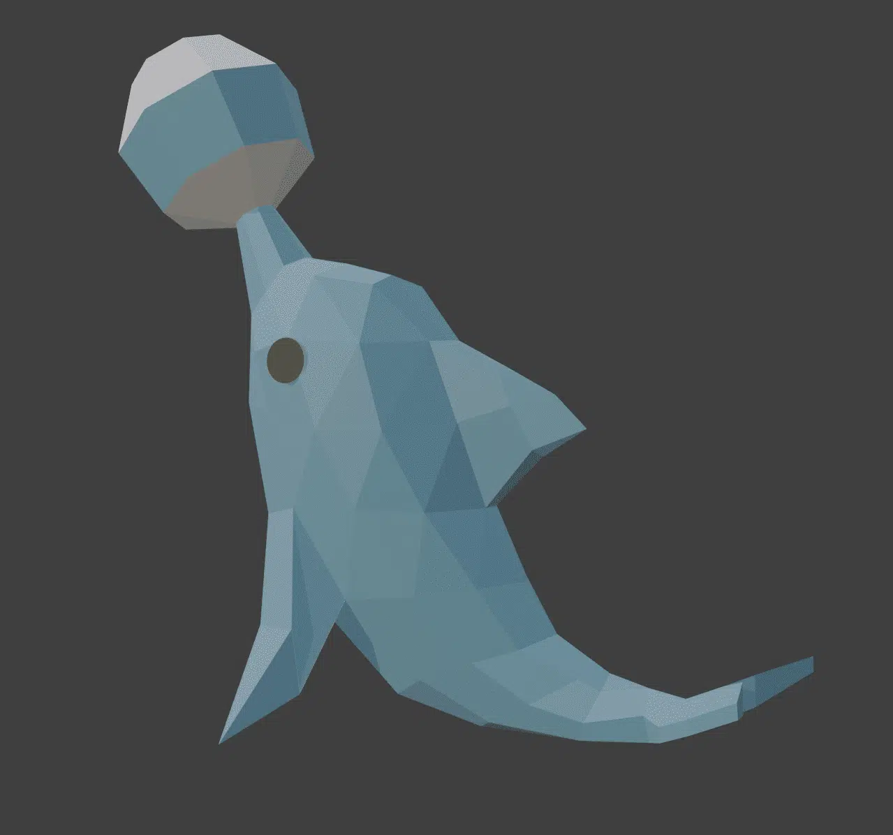 Papercraft dolfijn, weergave 4