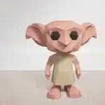 Dobby uit Harry Potter in 3D papercraft, weergave 2
