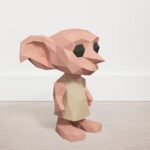 Papercraft di Dobby l'elfo libero in origami 3D