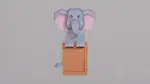Cornice portafoto elefante in papercraft 3D