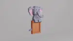 Cornice portafoto elefante in papercraft 3D