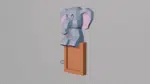 Cornice portafoto elefante in papercraft 3D