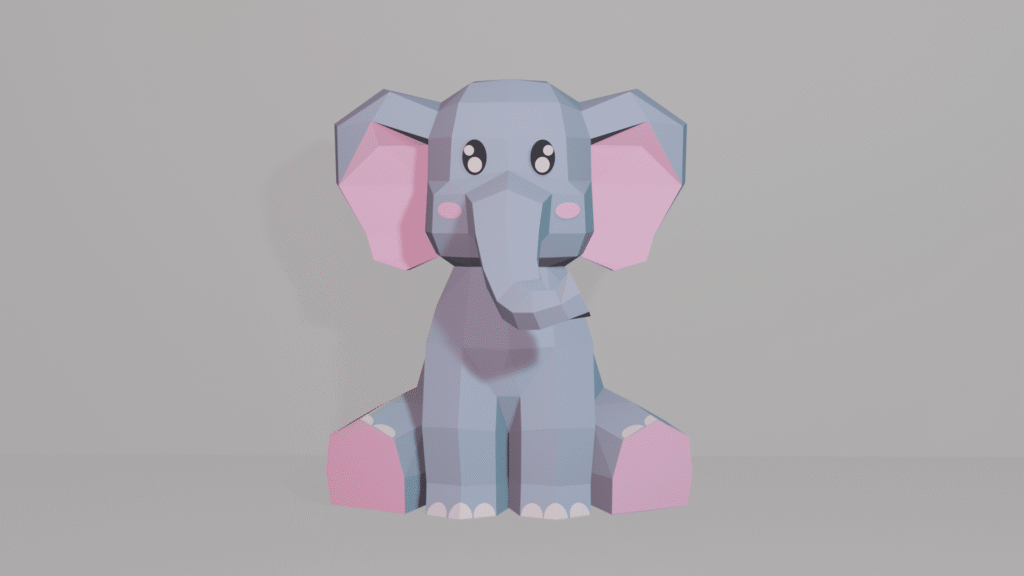 3D Papercraft Elephant