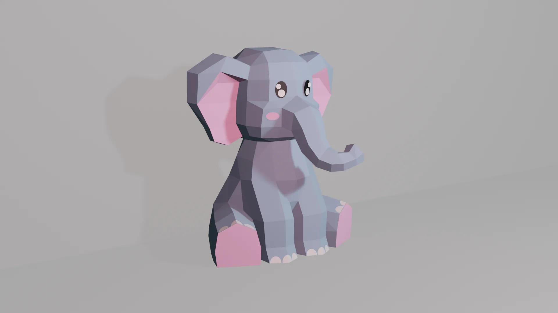 Elefante in papercraft 3D, vista posteriore