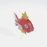 Magicarpe de Pokémon en papercraft 3D