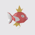 Pokémon magickarp in papercraft 3D