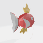 Pokémon magickarp in papercraft 3D