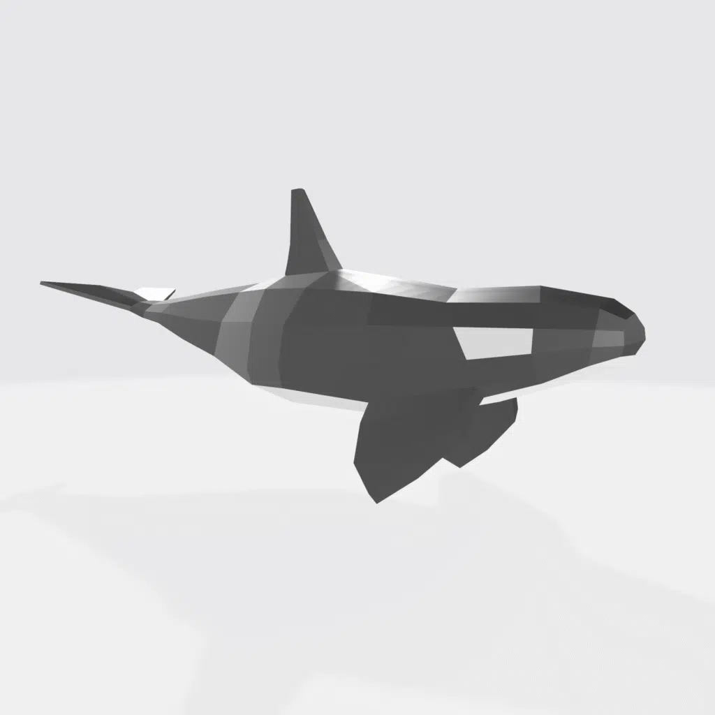 Orka in papercraft 3D, weergave 2