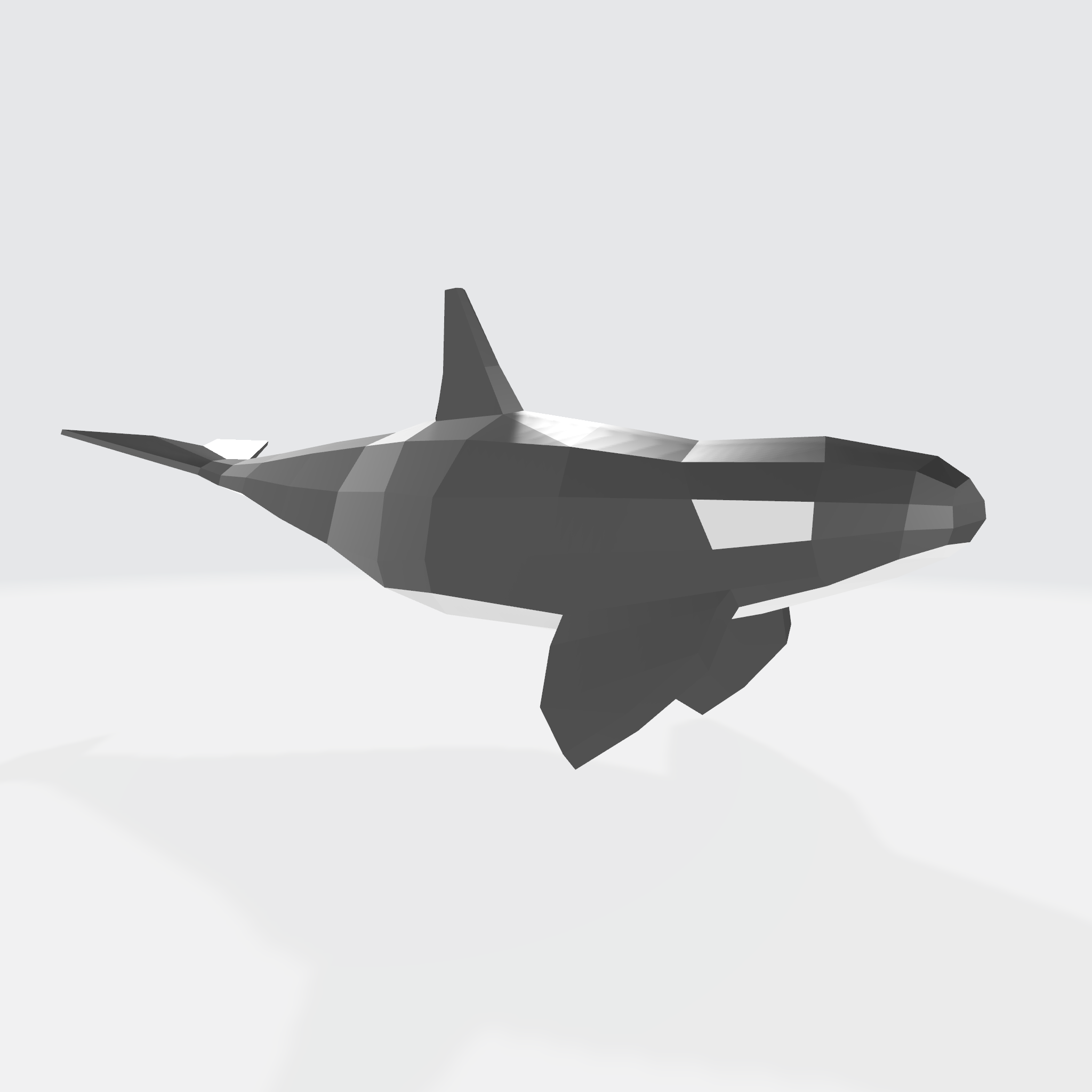 Orca de papel 3D