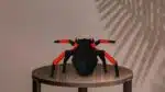 Zwarte en oranje spin in 3D-papercraft, weergave 2