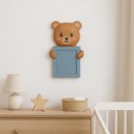 Cadre photo d'un ourson en papercraft 3D