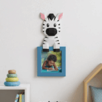 Papercraft zebra photo frame in 3D origami