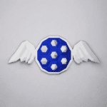 Papercraft blue shell from Mario in 3D origami