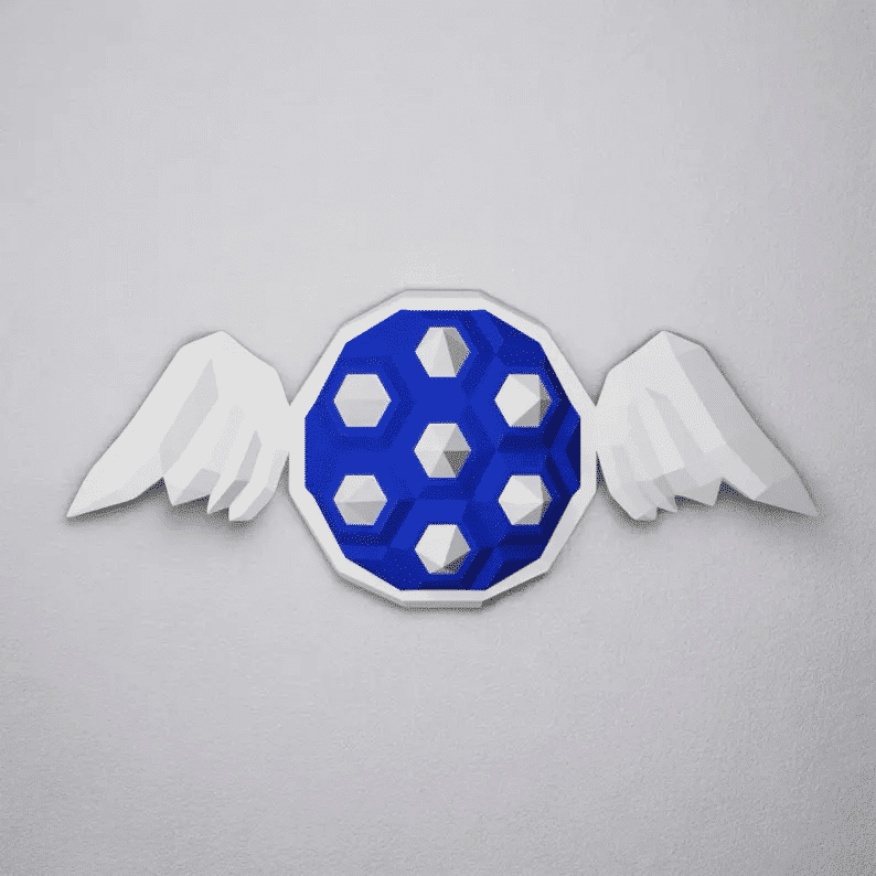 Papercraft blue shell from Mario in 3D origami