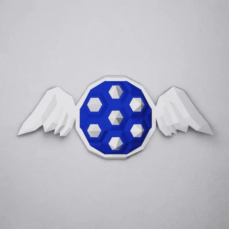 Guscio blu di Mario in papercraft 3D