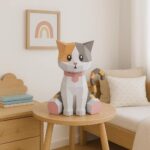 Papercraft kitten in 3D origami