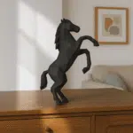 Zwart paard in 3D papercraft, 3D-model