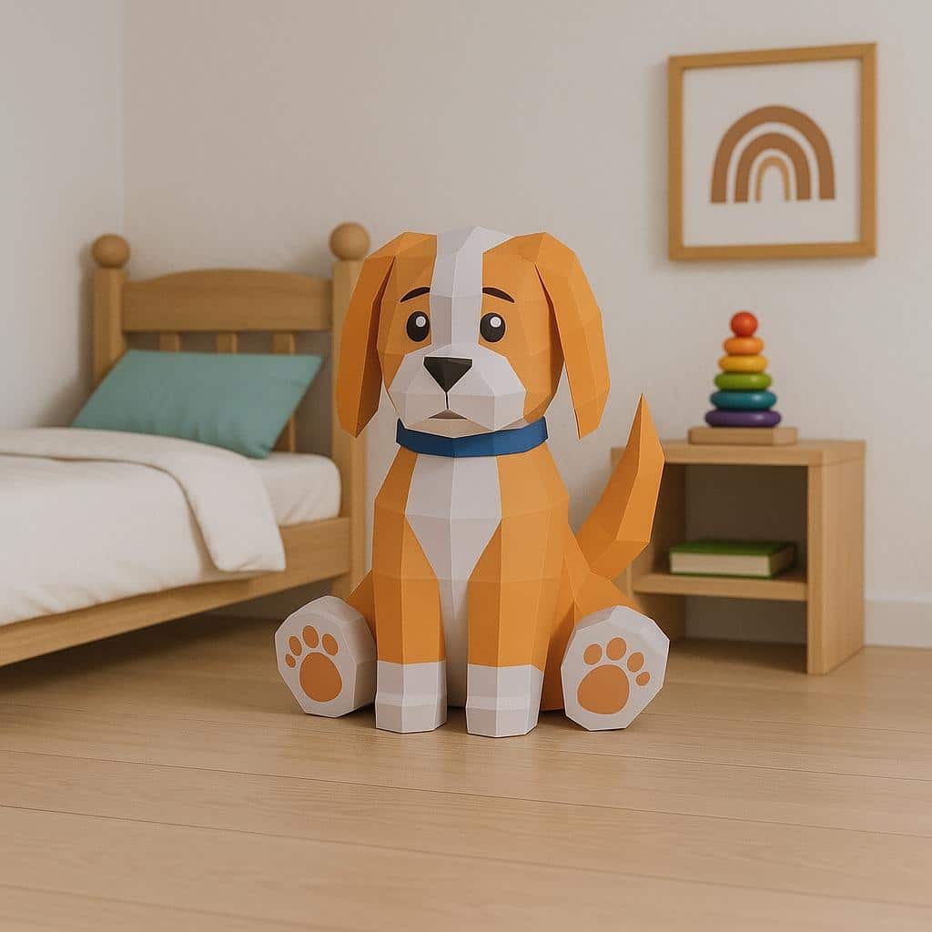 Papercraft 3D puppy origami Papercraft 3D puppy origami