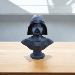 Papercraft 3D bust of Darth Vader in origami
