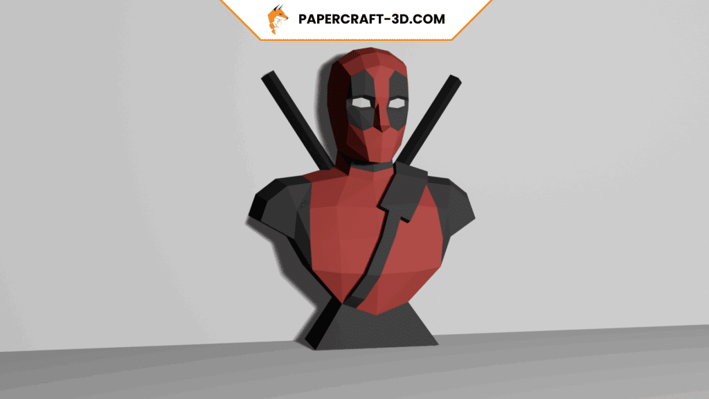 Papercraft de Deadpool en origami 3D