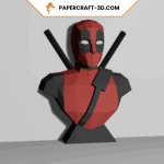 Papercraft de Deadpool en origami 3D