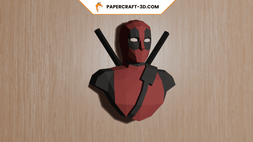 Papercraft de Deadpool en origami 3D