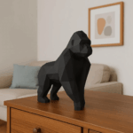 Papercraft eines Gorillas im 3D-Origami