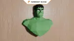 Papercraft busto do Hulk em origami 3D