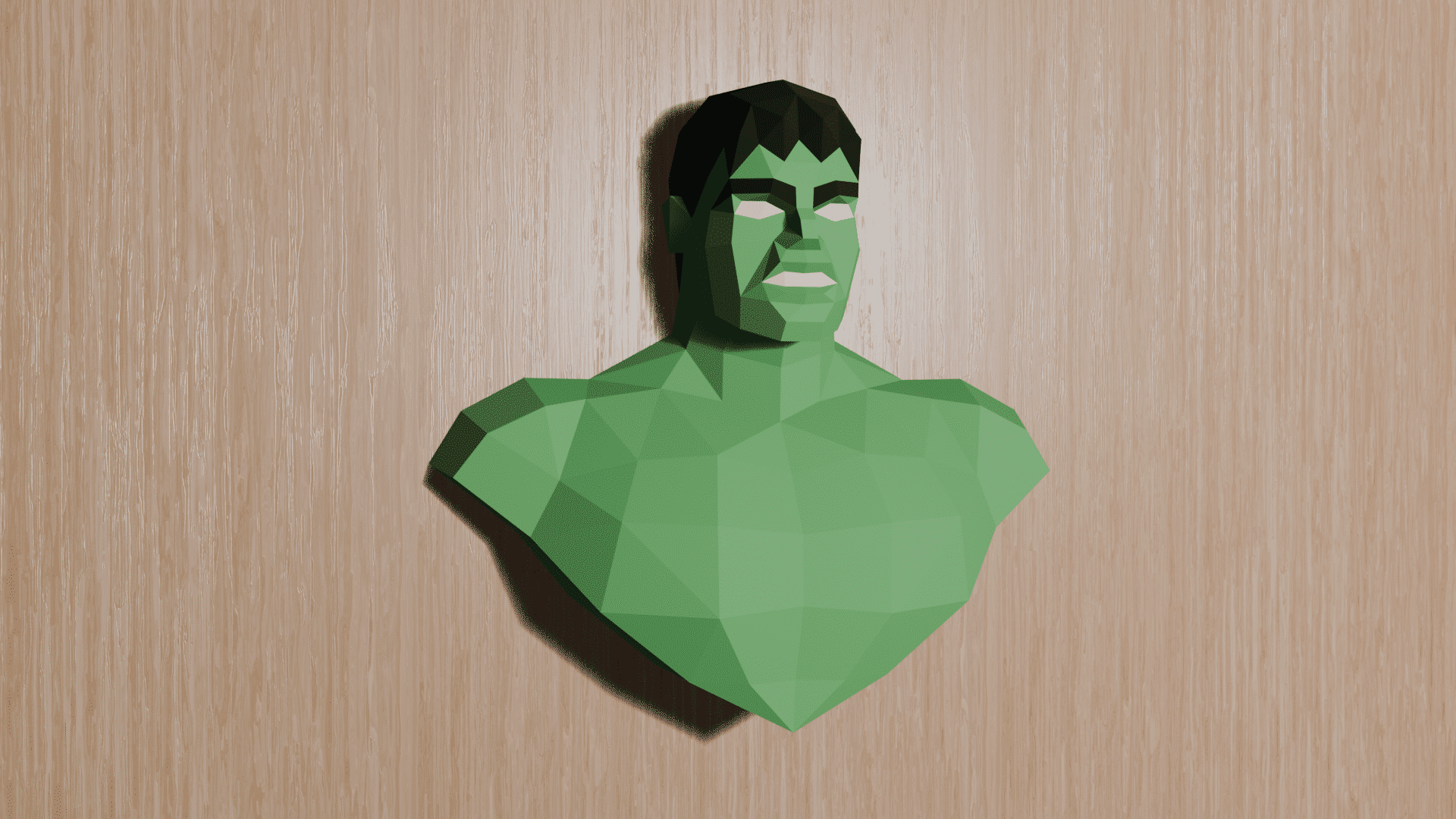 Papercraft Hulk bust in 3D origami Papercraft Hulk bust in 3D origami