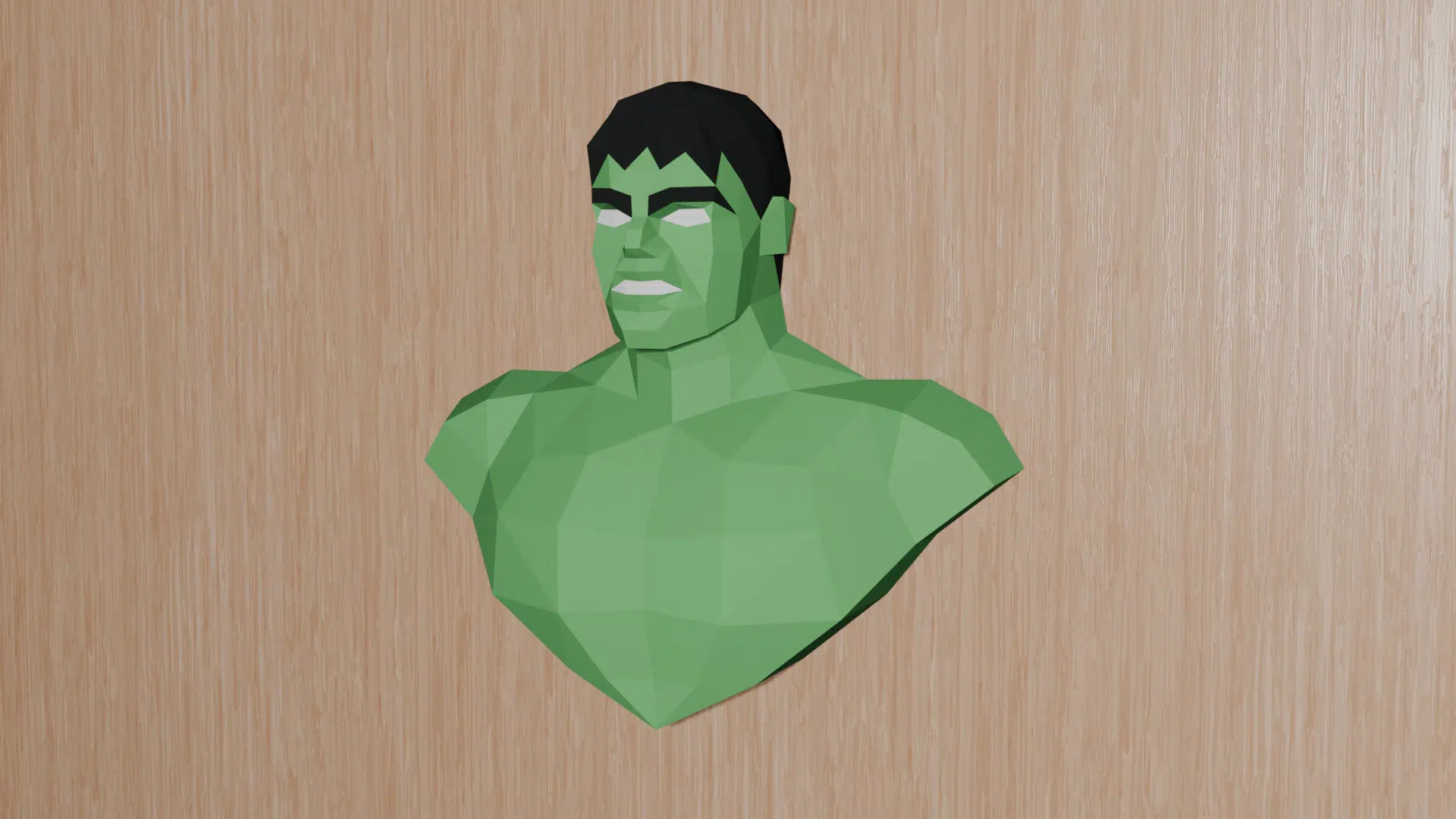 Hulk 3D papercraft origami, weergave 6