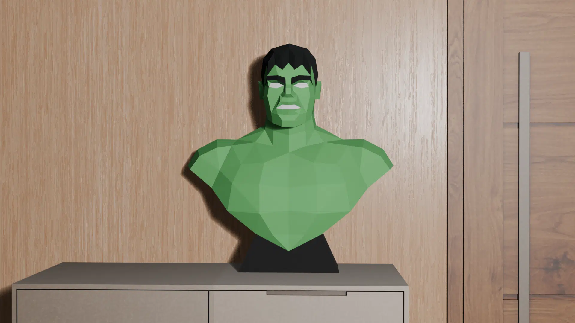 Hulk 3D papercraft origami, weergave 4
